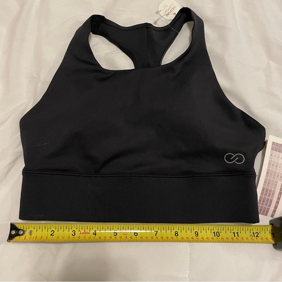 Calia Black Racerback Sports Bra XS NWT Mesh Back Athleisure - Picture 6 of 8